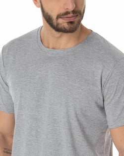 Camiseta de Algodão Premium Cinza Mescla