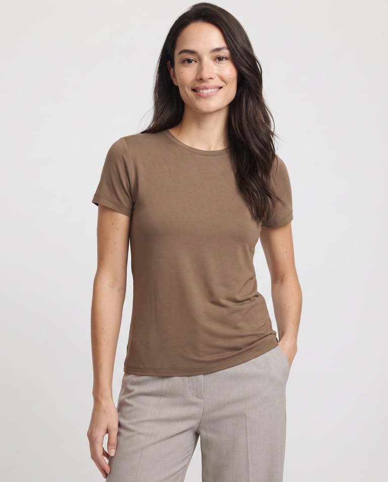 Camiseta Tech Modal Feminina Madeira