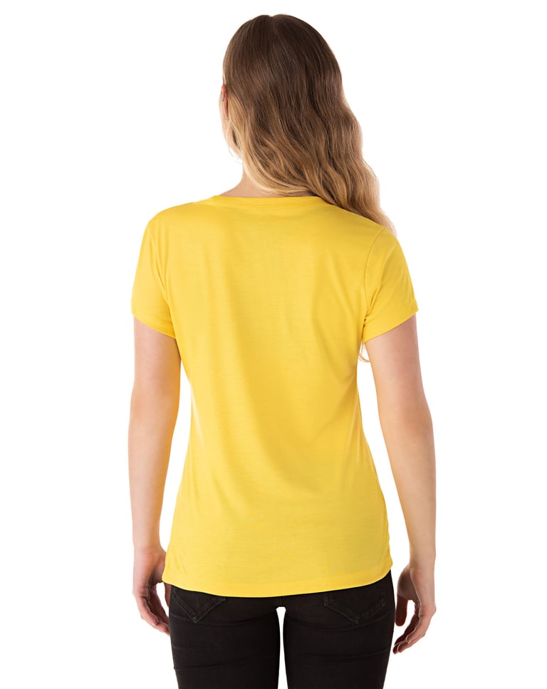Baby Look PV / Malha Fria  Amarelo Canário