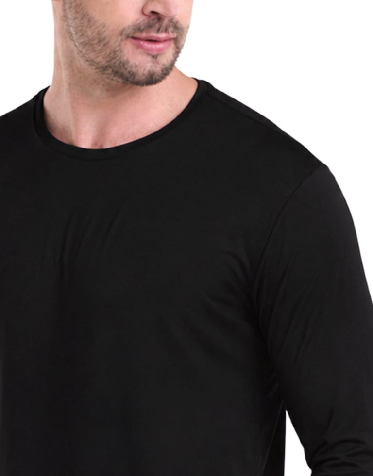 Camiseta Manga Longa Tech Modal Masculina Preta