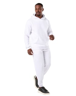 Conjunto Moletom Masculino com Capuz Branco 05