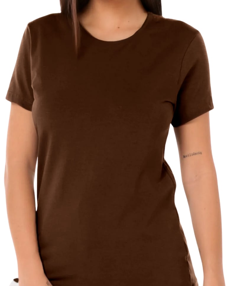 Camiseta Tech Modal Feminina Marrom