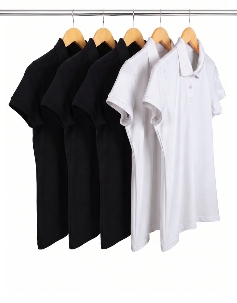 Kit 5 Camisas Polo Piquet Feminina 23