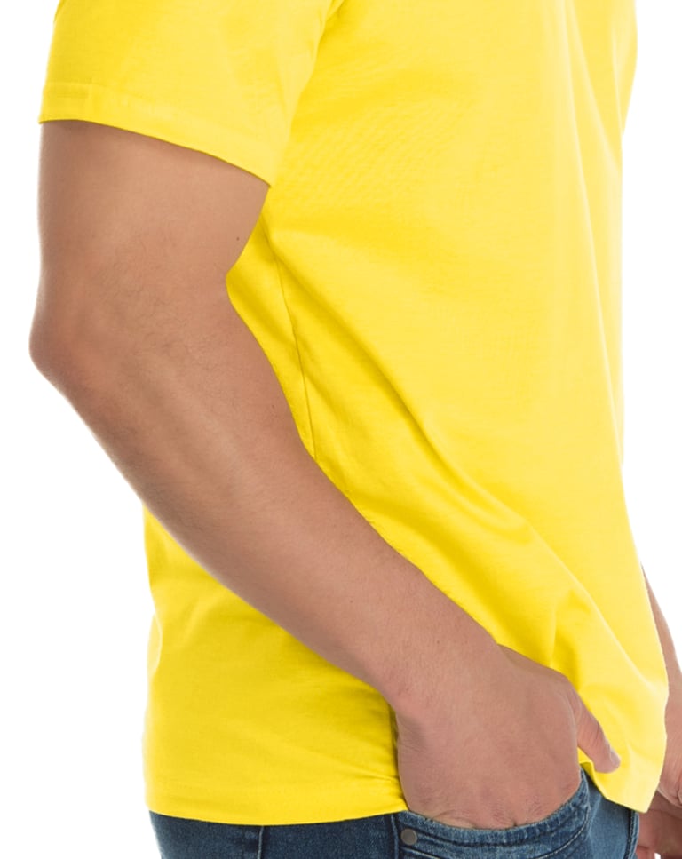 Camiseta de Algodão Premium Amarelo Canário