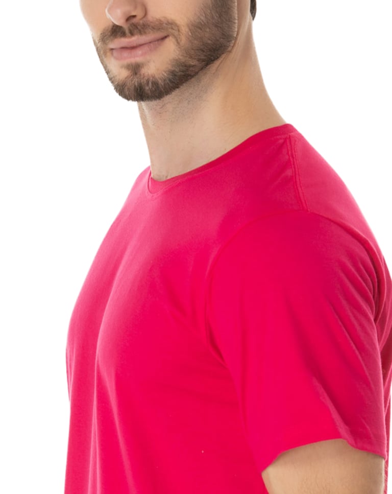 Camiseta de Algodão Premium Rosa Pink