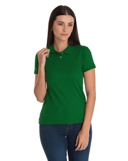 Camisa Polo Piquet Feminina Verde Bandeira