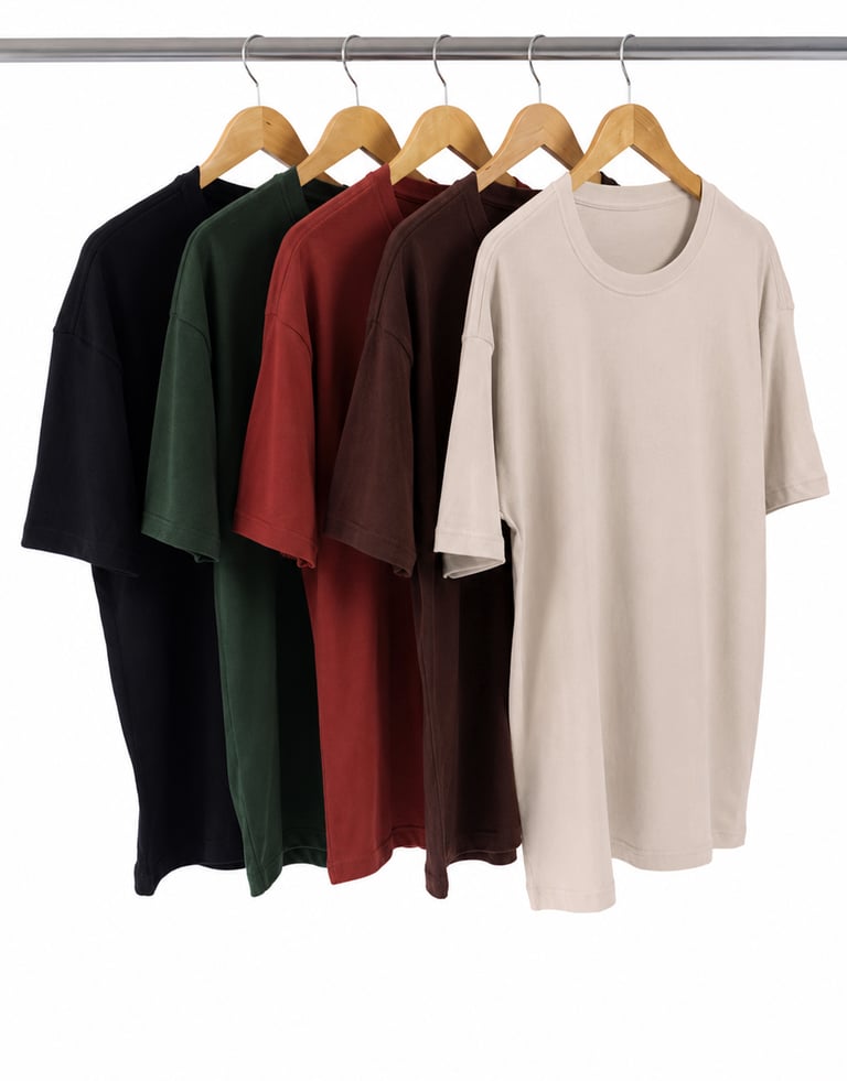 Kit 5 Camisetas Masculinas Oversized 04