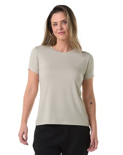 Camiseta Tech Modal Feminina Areia