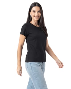 Baby Look de Algodão Premium Preta