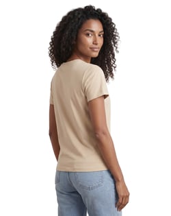 Baby Look de Algodão Premium Areia