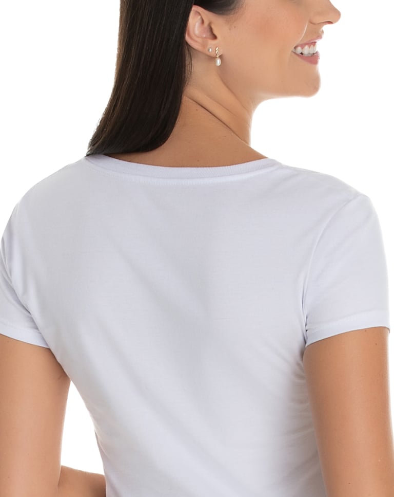 Baby Look de Algodão Premium Branca