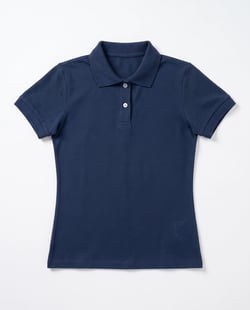 Camisa Polo Piquet Feminina Azul Marinho
