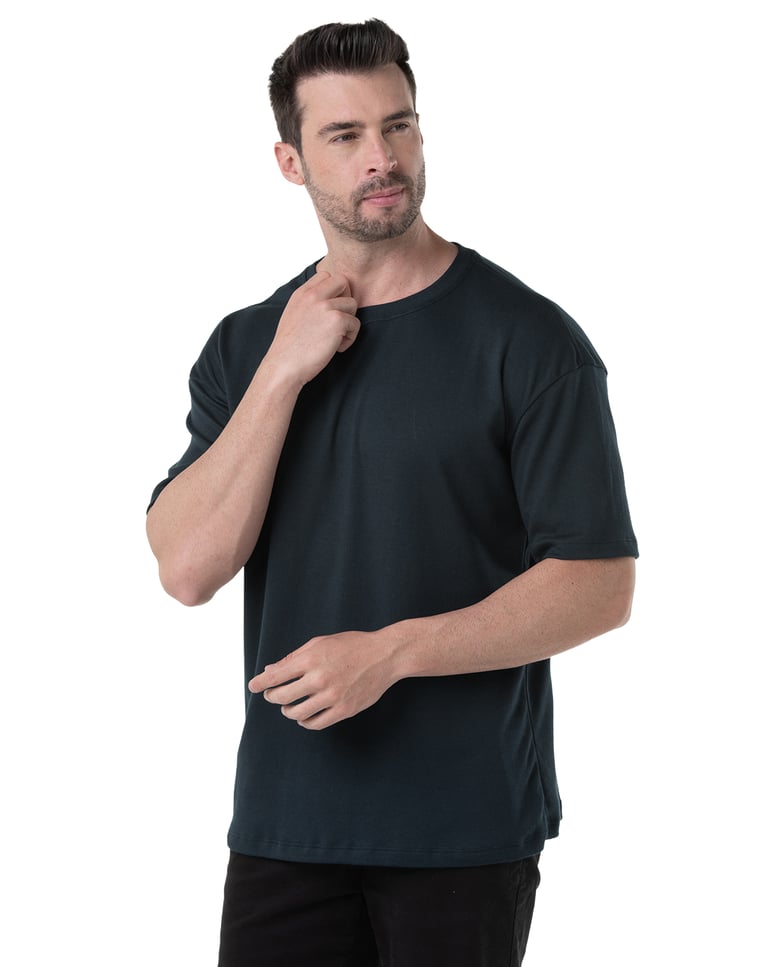 Camiseta Oversized Masculina Cinza Chumbo