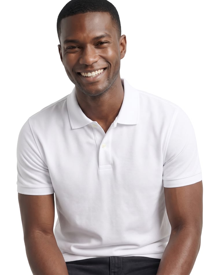 Camisa Polo Piquet Masculina Branca