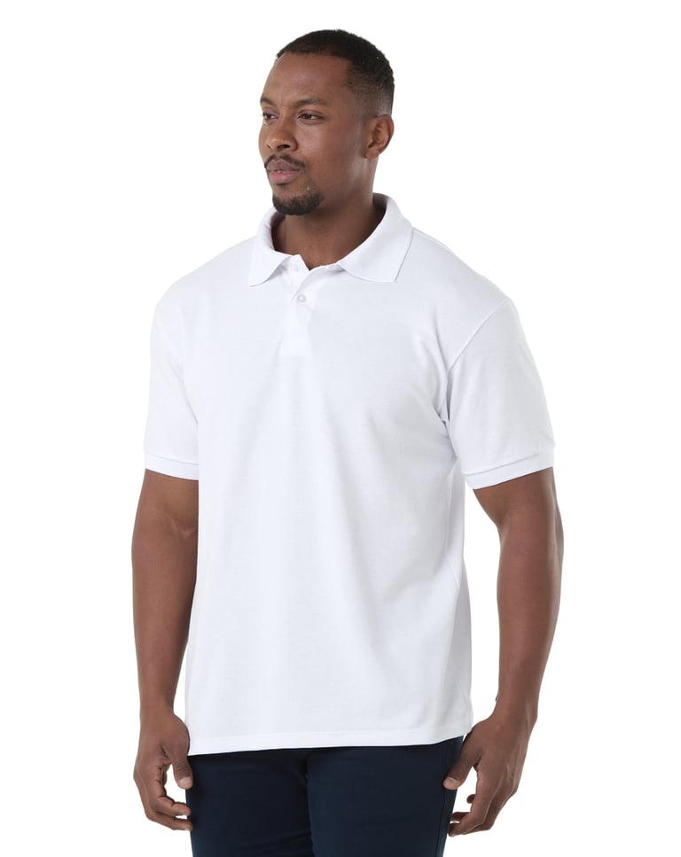 Camisa Polo Piquet Masculina Branca