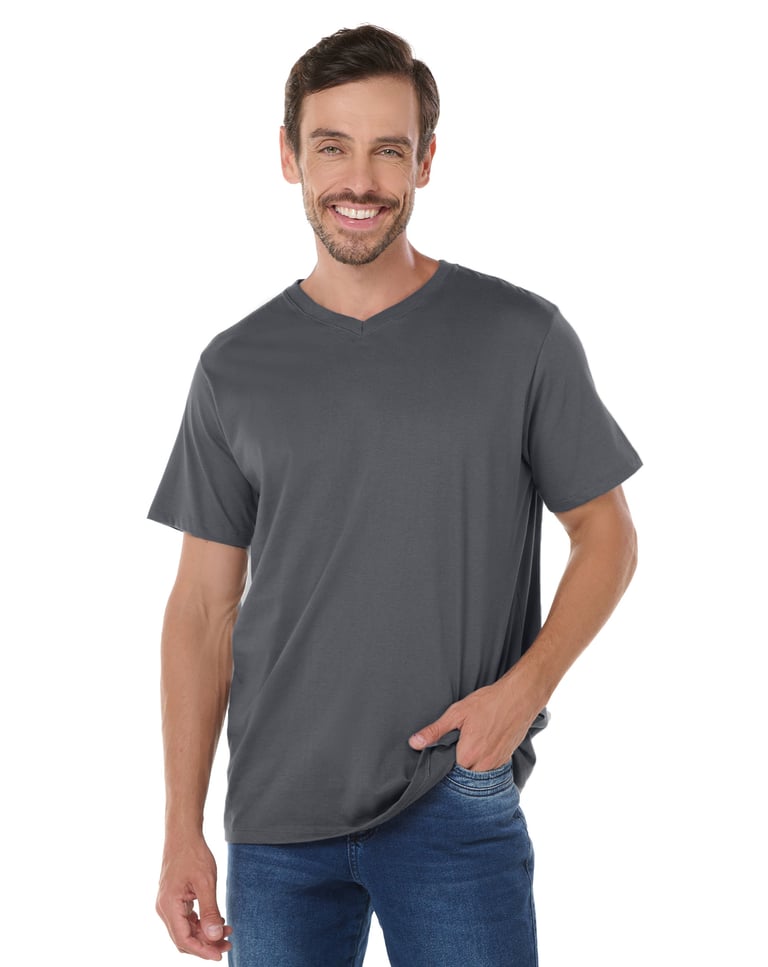 Kit 3 Camisetas Gola V de Algodão Premium 4