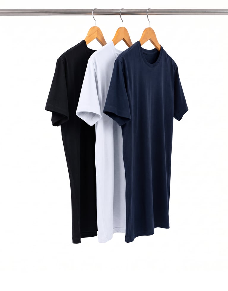 Kit 3 Camisetas Masculinas de Algodão Premium