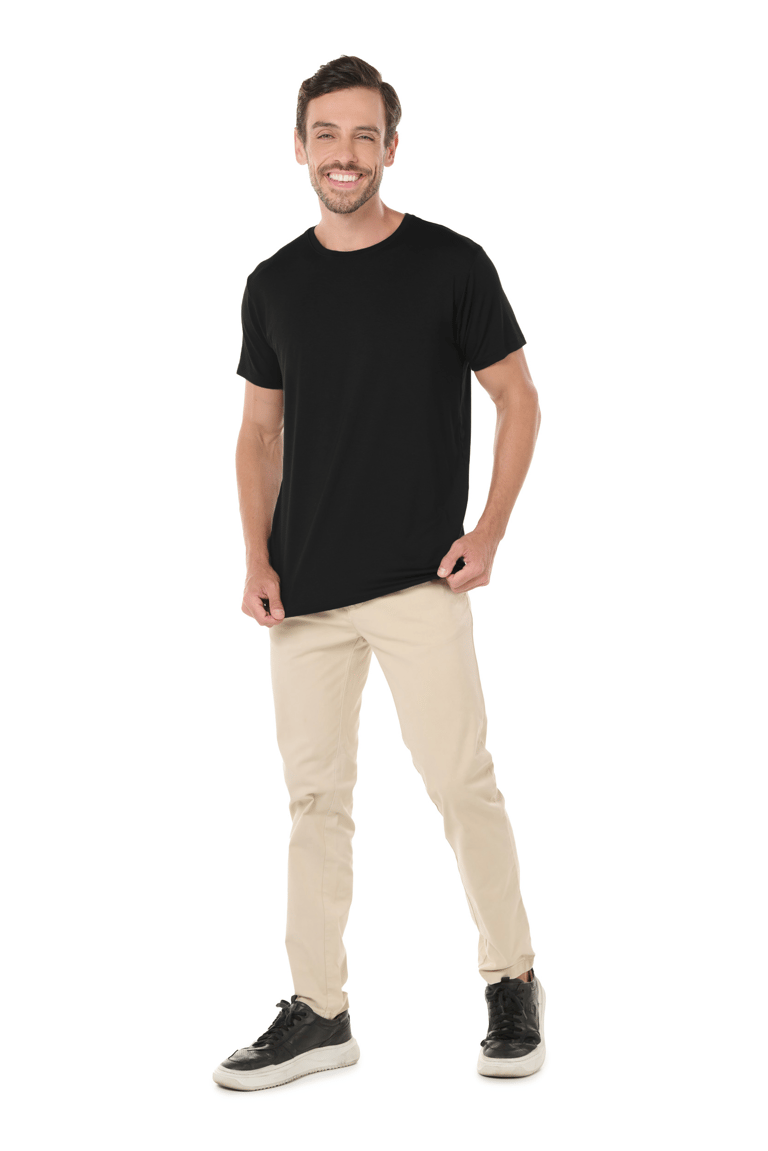 Kit 3 Camisetas Tech Modal Pretas Masculinas
