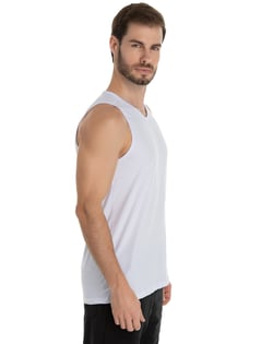 Kit 5 Regatas Masculinas de Algodão Premium Brancas