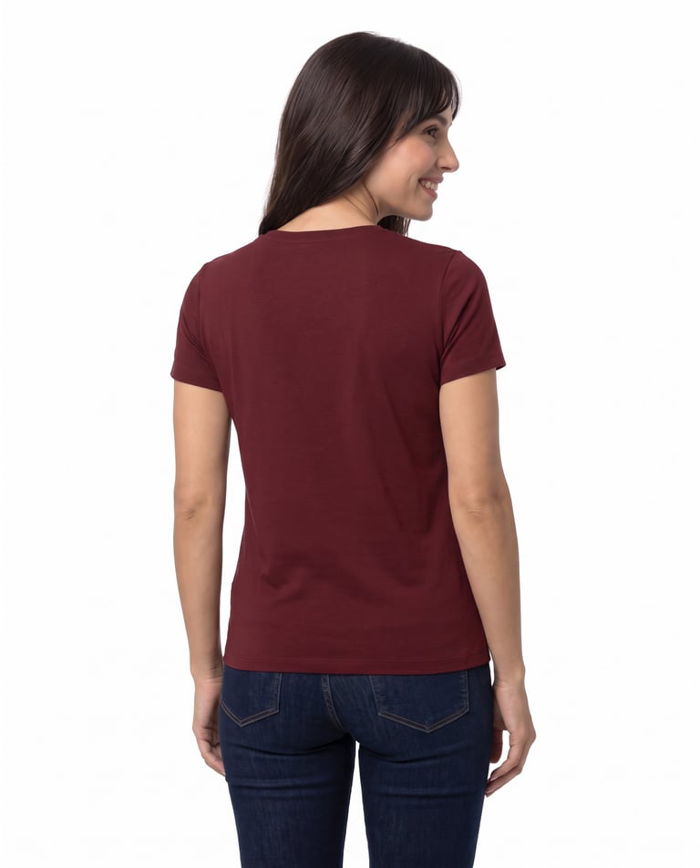 Camiseta Tech Modal Feminina Bordô
