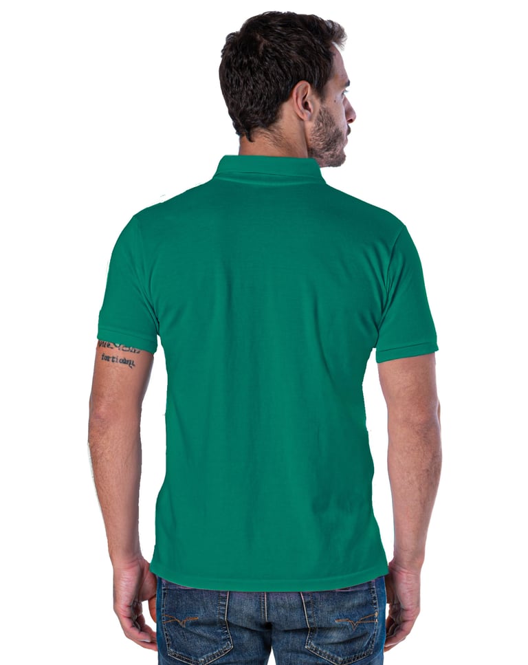 Camisa Polo Piquet Masculina Verde Esmeralda