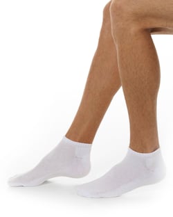 Kit 3 Meias Cano Curto Masculinas Brancas