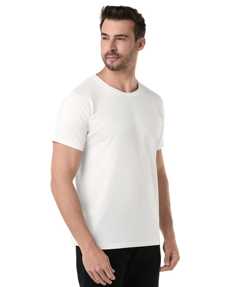 Camiseta de Algodão Premium Off White