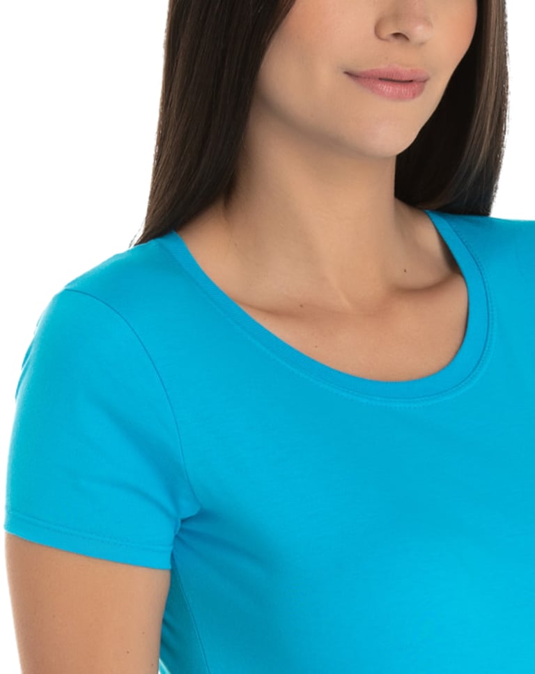 Baby Look de Algodão Premium Turquesa