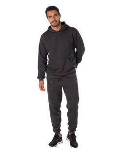 Conjunto Moletom Masculino com Capuz Preto Mescla