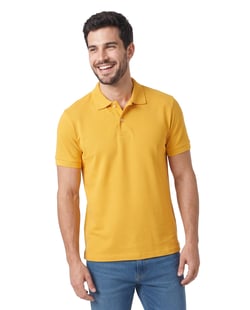 Camisa Polo Piquet Masculina Amarelo Ouro