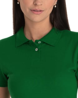 Camisa Polo Piquet Feminina Verde Bandeira