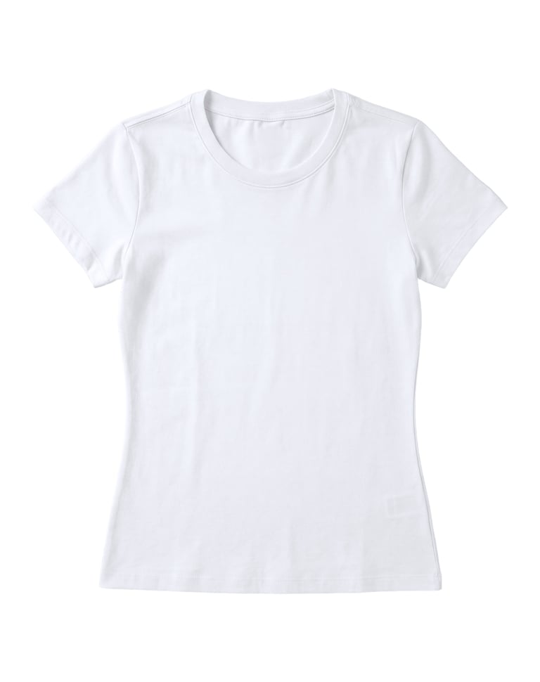 Baby Look de Algodão Premium Branca