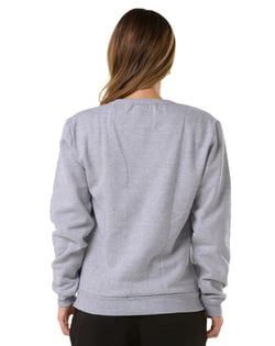 Blusão de Moletom Feminino Cinza Mescla