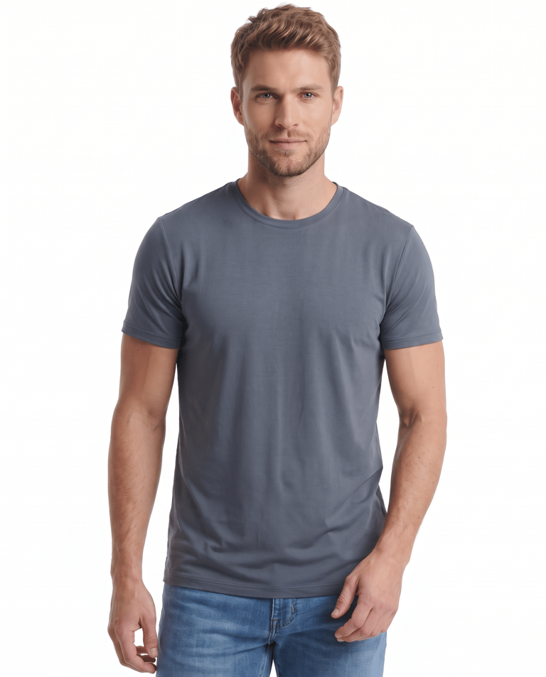 Camiseta Tech Modal Masculina Cinza Chumbo