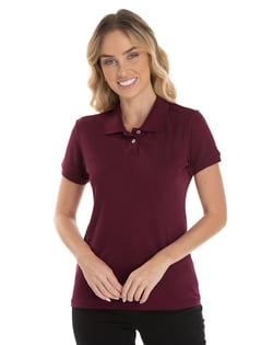 Camisa Polo Piquet Feminina Bordô