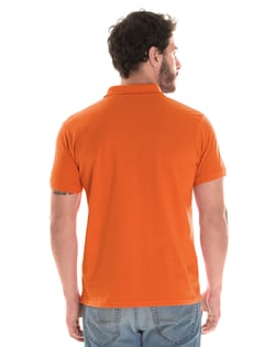 Camisa Polo Piquet Masculina Laranja