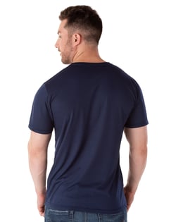 Kit 5 Camisetas PV Masculinas / Malha Fria Azul Marinho