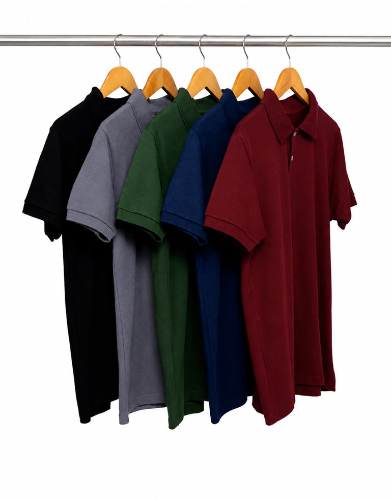 Kit 5 Camisas Polo Piquet Masculinas 06