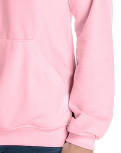Moletom Canguru com Capuz Rosa Claro