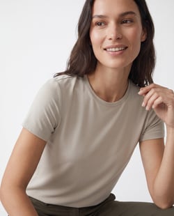 Camiseta Tech Modal Feminina Areia