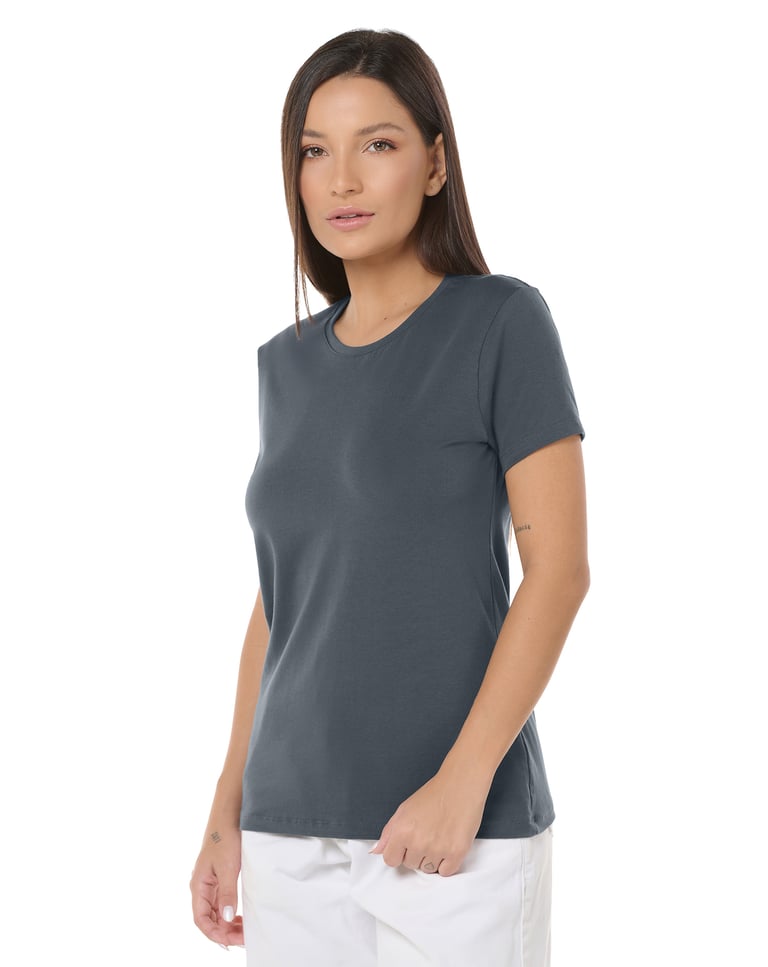 Camiseta Tech Modal Feminina Cinza Chumbo