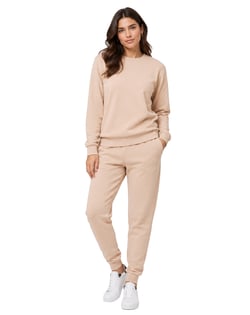 Conjunto Moletom Feminino Blusão Areia 04