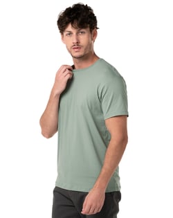 Camiseta de Algodão Egípcio Verde Sálvia
