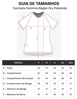 Camiseta Feminina Dry Poliamida Raglan Azul Marinho