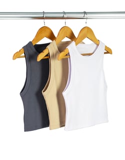 Kit 3 Cropped Feminino Canelado em Ribana