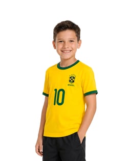 Camiseta Infantil do Brasil Copa 2026 Dry Fit