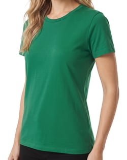 Baby Look de Algodão Premium Verde Bandeira
