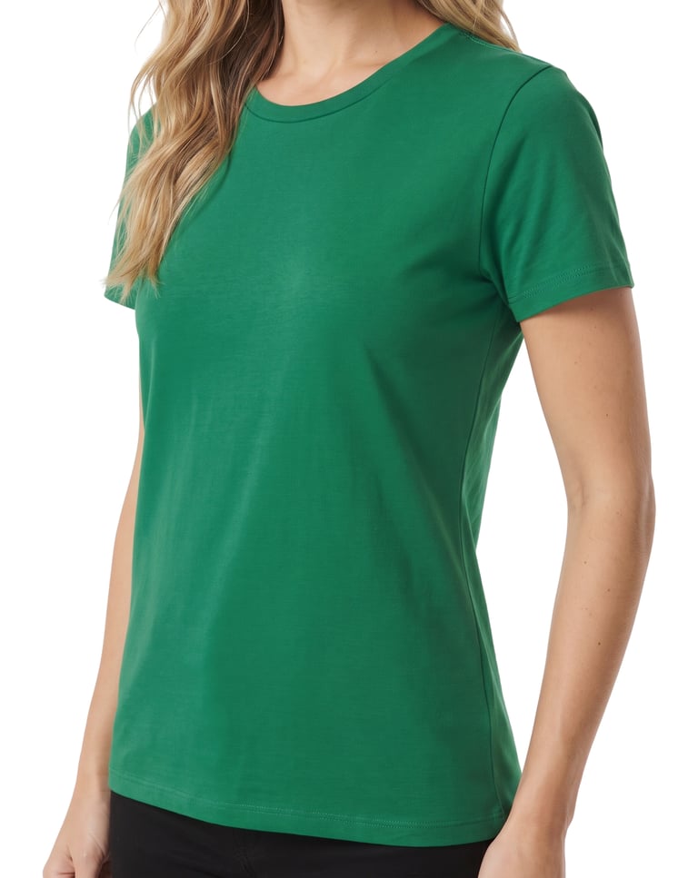 Baby Look de Algodão Premium Verde Bandeira