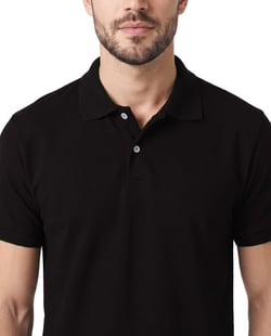 Kit 3 Camisas Polo Piquet Masculinas Pretas 14