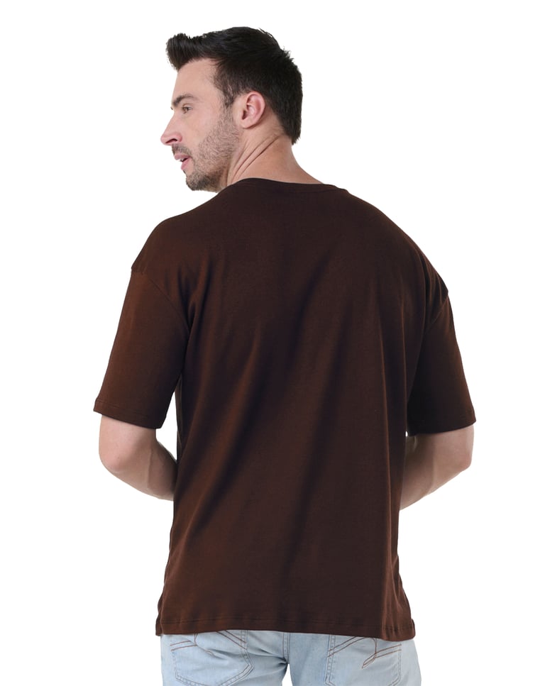 Camiseta Oversized Masculina Marrom
